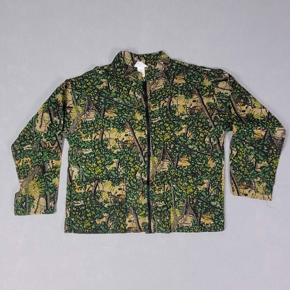 Bushlan Fullzip Lightweight Shirt Jacket Men's S Green Camouflage Long Sleeve